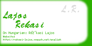 lajos rekasi business card